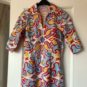 J. McLaughlin Picasso Print Cotton Shift Dress
